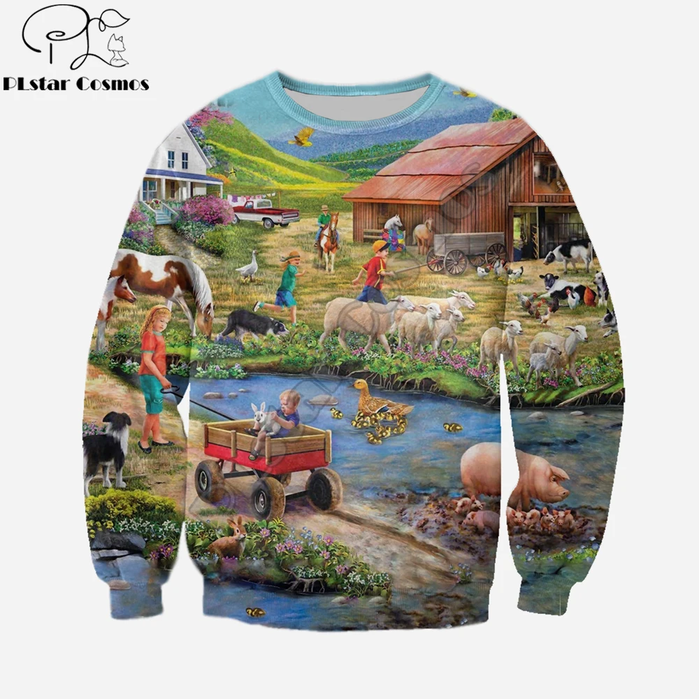 Толстовка мужская с капюшоном и 3D-принтом осенняя | Мужская одежда