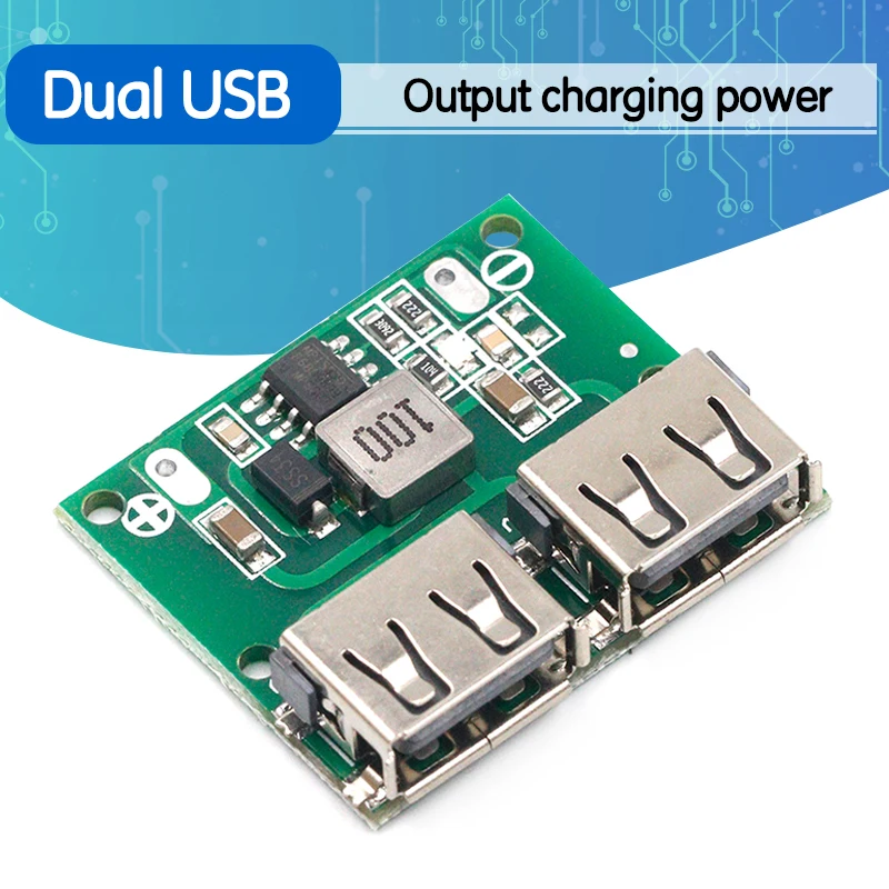 9 в 12 В 24 до 5 DC Шаг вниз Зарядное устройство Мощность модуль Dual USB Выход бак