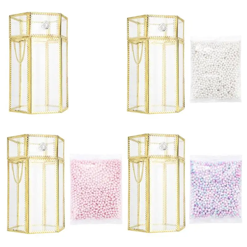 Геометрическая стеклянная коробка для косметических кистей держатель ювелирных