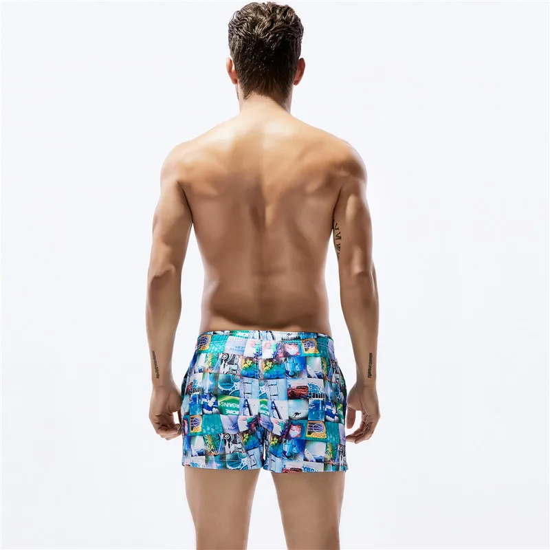 

Board Shorts Beach Swimsuit Swimwear Swimming Suit Trunks Swim Men Male Spandex Briefs Print Comfortable Breathable Gay Summer