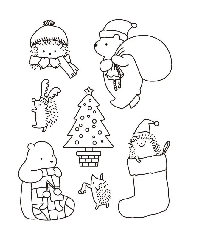 Прозрачный штамп Ежик для скрапбукинга DIY/изготовление карт/детское