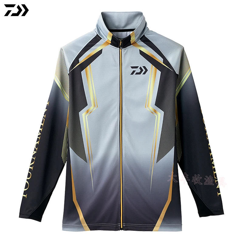 Мужской тонкий светильник Daiwa быстросохнущая Солнцезащитная куртка на молнии с