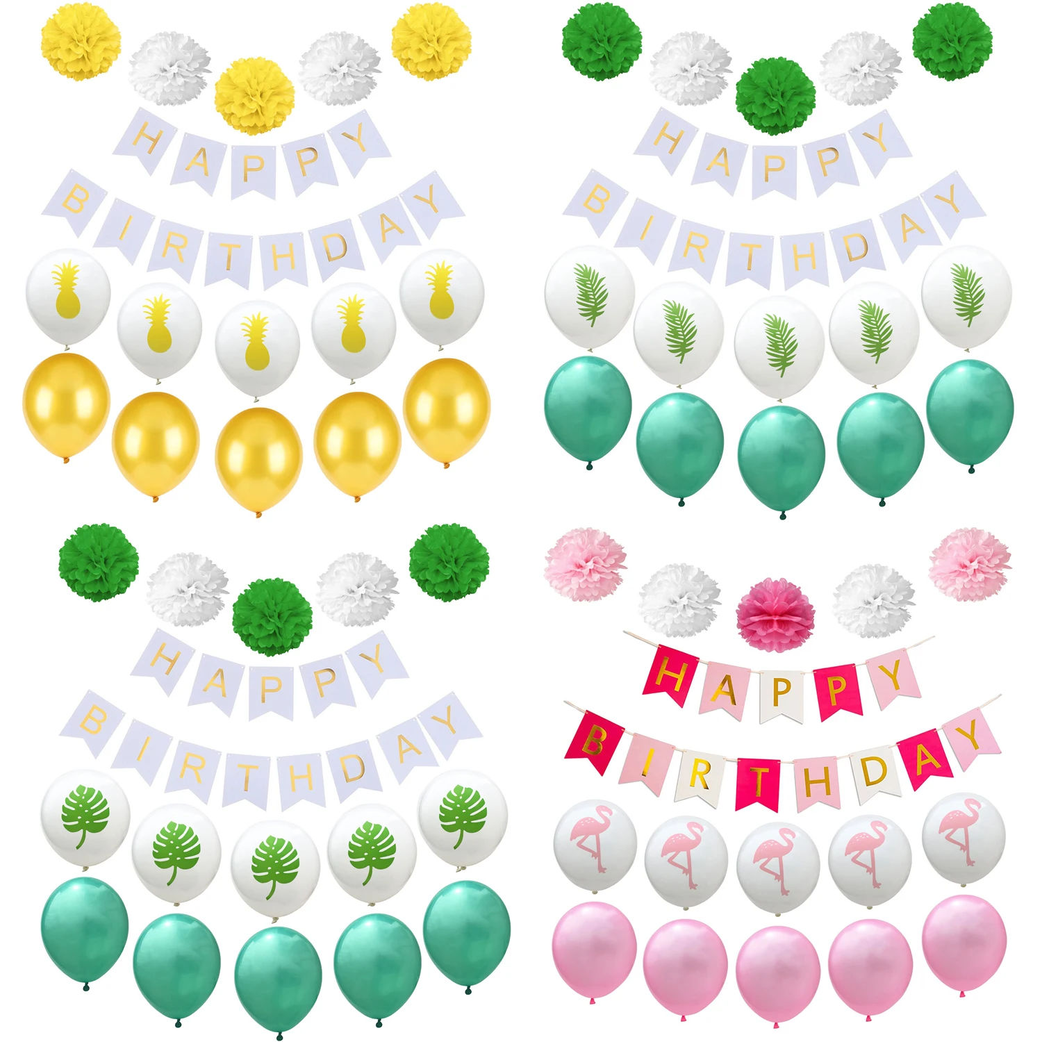 16 шт./компл. Гавайский стиль фламинго латекс искусственная кожа набор бумажных