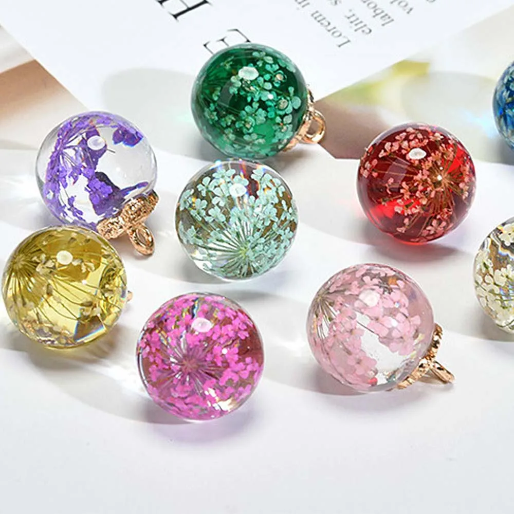 Иммортический цветок стеклянный шар из смолы подвеска сделай сам компоненты для