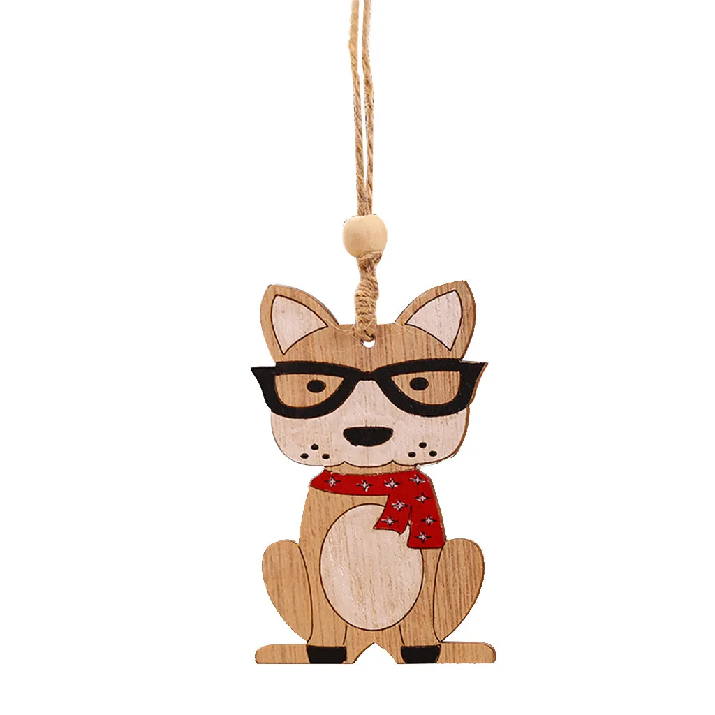 1 шт. деревянный подвесной новогодний елочный домик лось автомобильное украшение