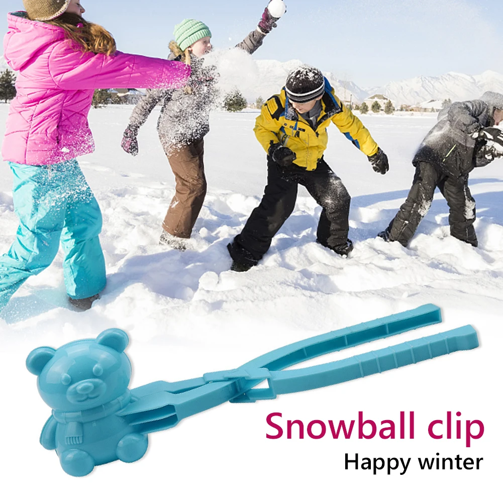 

Клипса в форме медведя для изготовления снежного шара, детская пластиковая форма для зимы и песка, инструмент для снега, спортивные игрушки ...