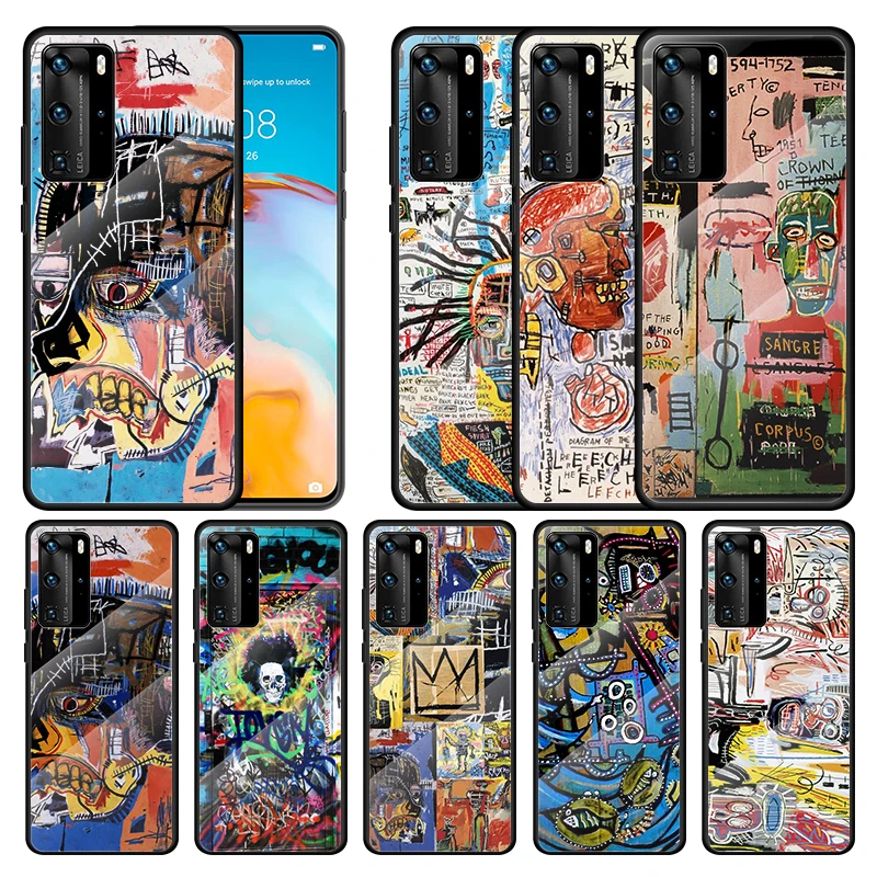 

Jean Michel Basquiat Art Graffiti For Huawei P Smart 2021 2020 Z P40 P30 P20 P10 Lite 2019 Pro Plus Tempered Glass Phone Case