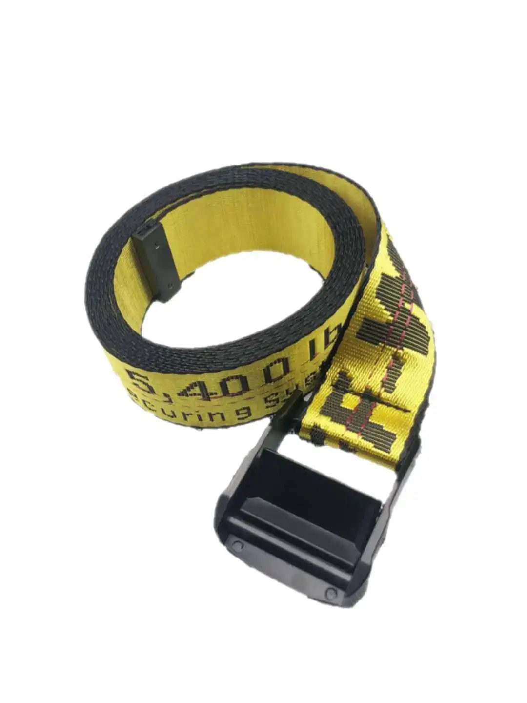

Fashion simple style ow belt generous black buckle tide brand European and American canvas girdle male 120cm