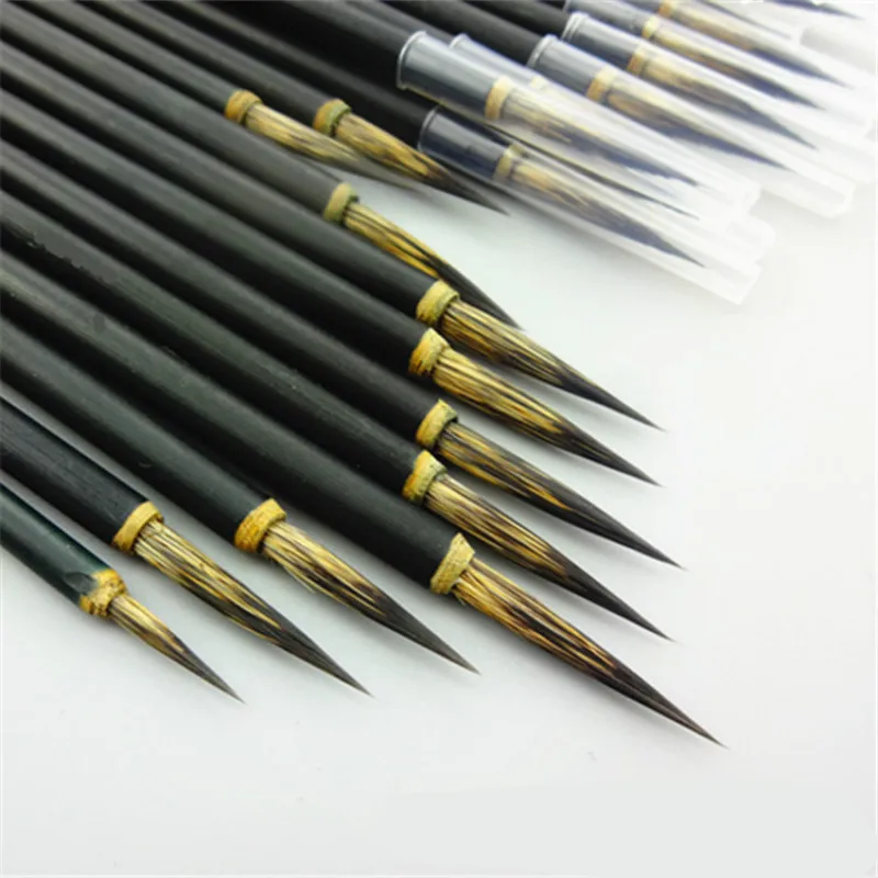 

6pcs Chinese Calligraphy Brush Mouse Whisker Excellent Quality Calligraphy Brush Traditional Calligraphy Writing Painting Brush