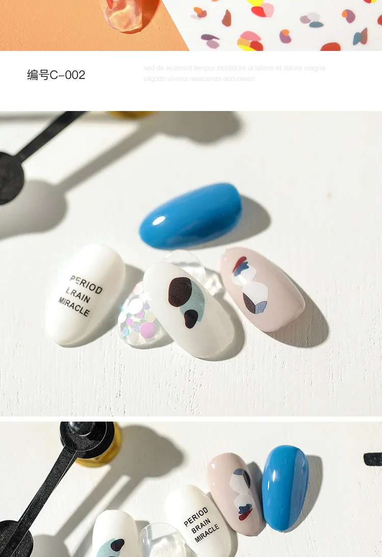 1 лист стикеры 3D на ногти Nail Art яркие красочные в форме радуги ногти наклейки для ногтей наклейки украшения Маникюр Z0214