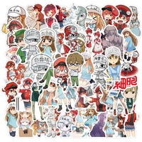 103050pcs hataraku saibou anime stickers aesthetic for laptop phone fridge waterproof graffiti decals sticker packs kid toys