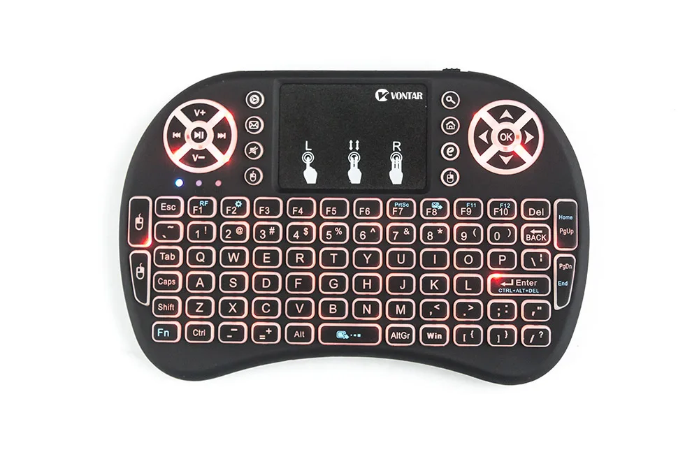 i8 backlit air mouse english russian spanish hebrew remote control touchpad handheld for android tv box h96 max free global shipping