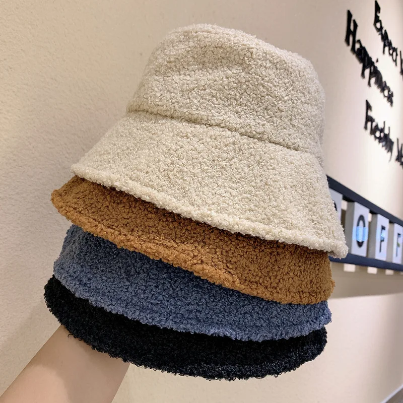 Кашемировая женская панама однотонная теплая Женская шапка зимняя из