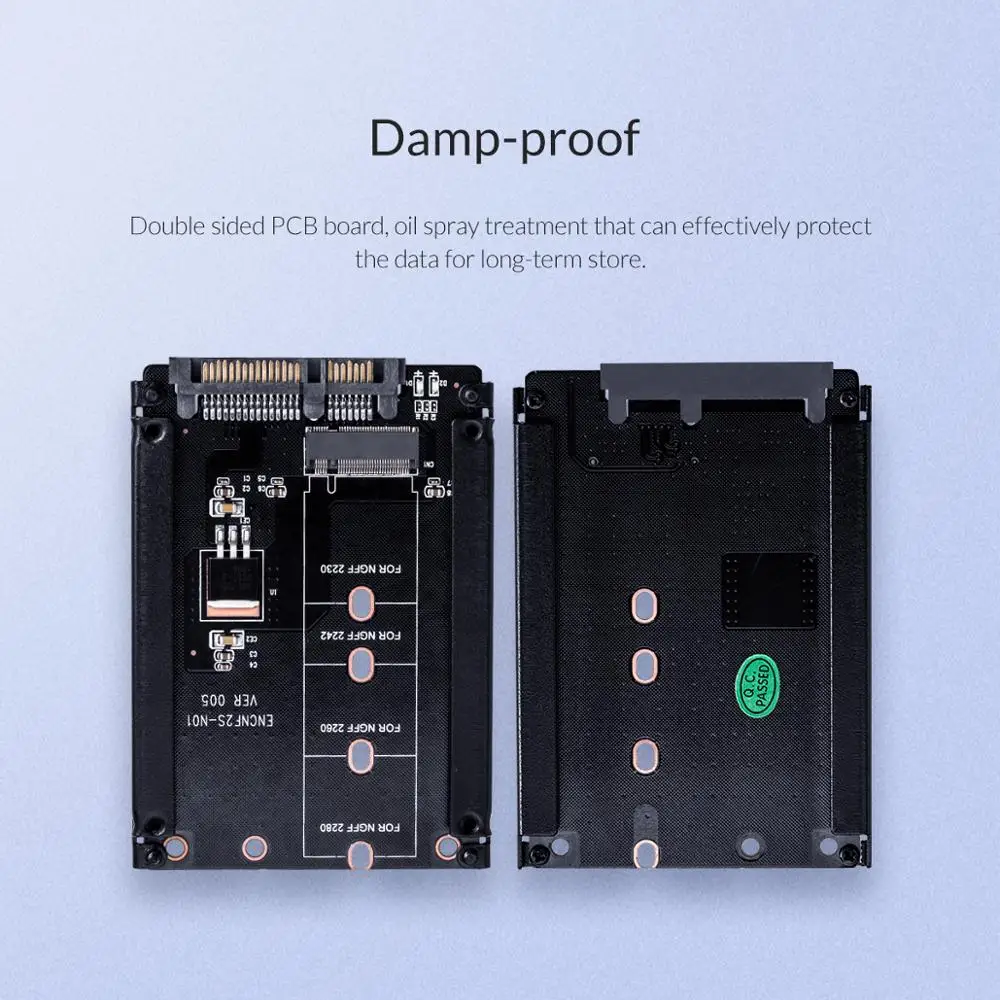 Твердотельный накопитель ORICO M.2 NGFF (SATA) SSD на 2 5 SATA адаптер для 2230/2242/2260 мм M2