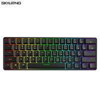 skyloong gk61 61 keys gaming mechanical keyboard rgb backlight abs keycaps wired gamer keyboard for desktoplaptoptabletwinpc