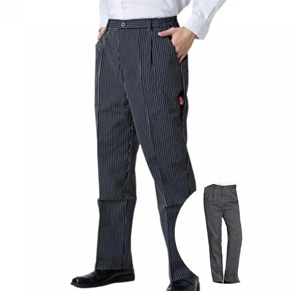

Work Clothes Great Elastic Waist Cooker Pants Restaurant Cooker Pants Breathable for Daily Wear