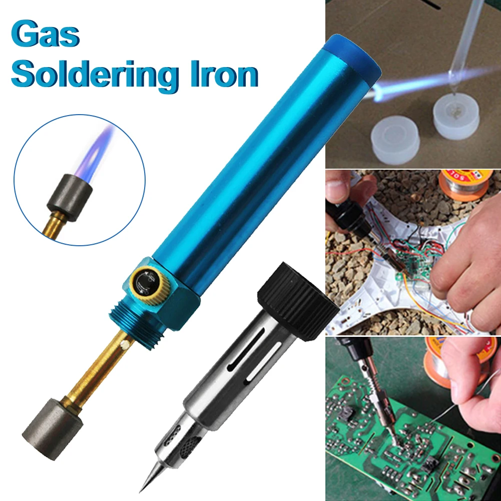 Home Portable Butane Gas Soldering Iron Cordless Welding Pen Burner Blow Butane Torch Soldering Iron Outdoor Butane Tip Tool