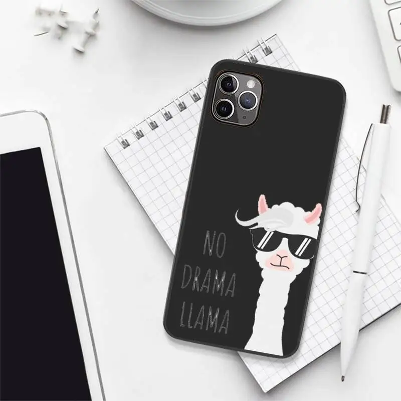 

cute lamas Alpaca animals Phone Case Candy Color for iPhone 6 7 8 11 12 s mini pro X XS XR MAX Plus