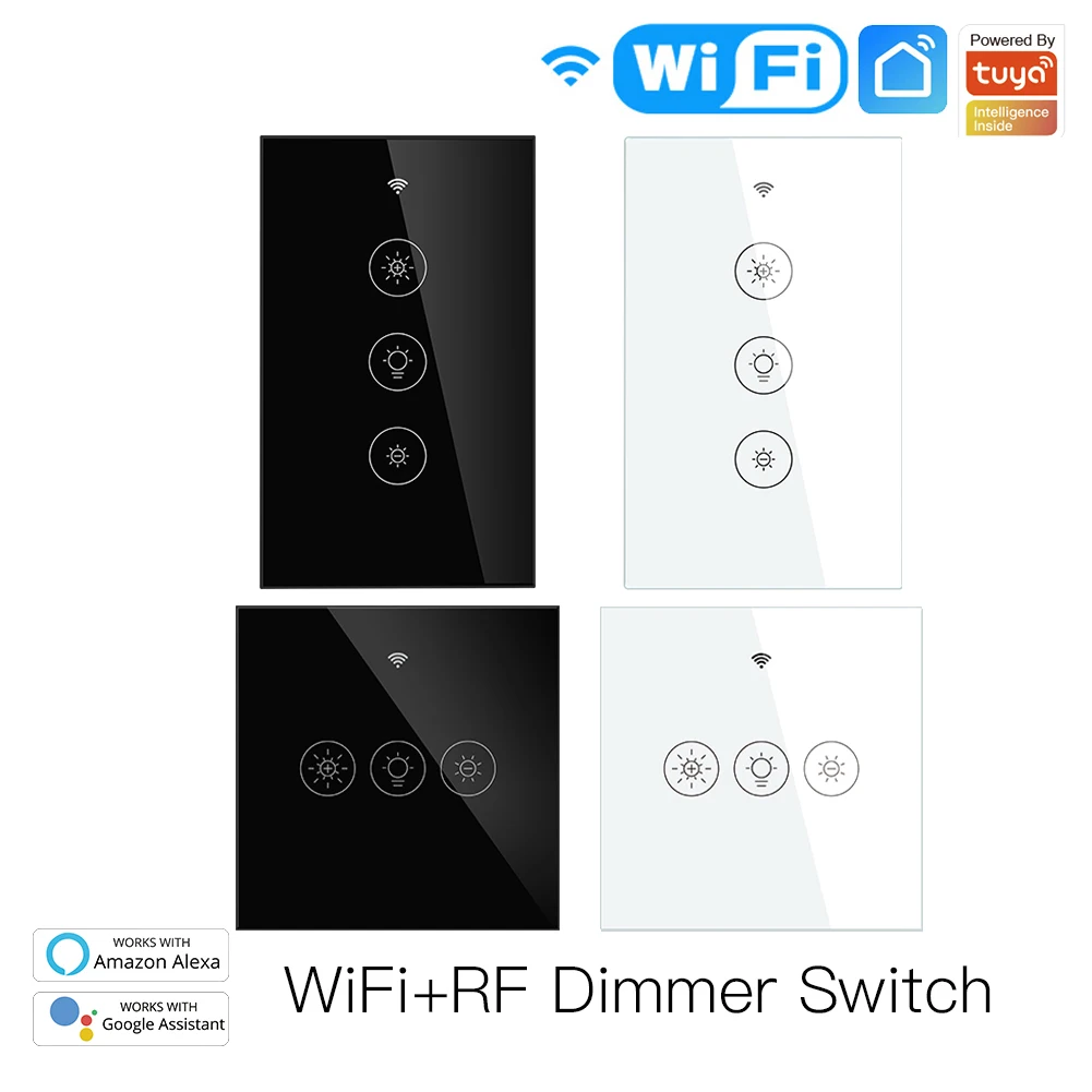 Новый WiFi РЧ смарт-светильник Диммер 2/3Way &quotзаводные челюсти&quot-Управление