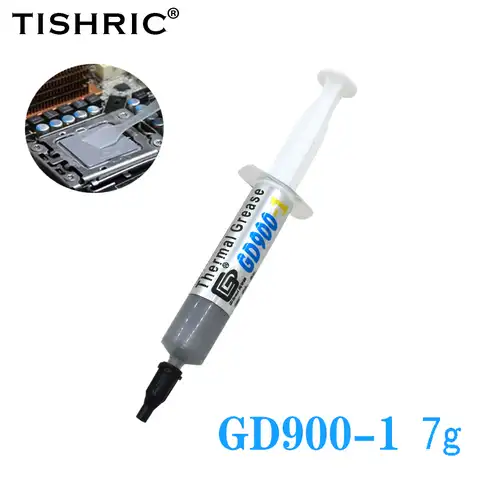 TISHRIC, 7 г, GD900-1, термопаста, штукатурка для радиатора кулер для водяного охлаждения, кулер для процессора GD900, Термопаста для ноутбука