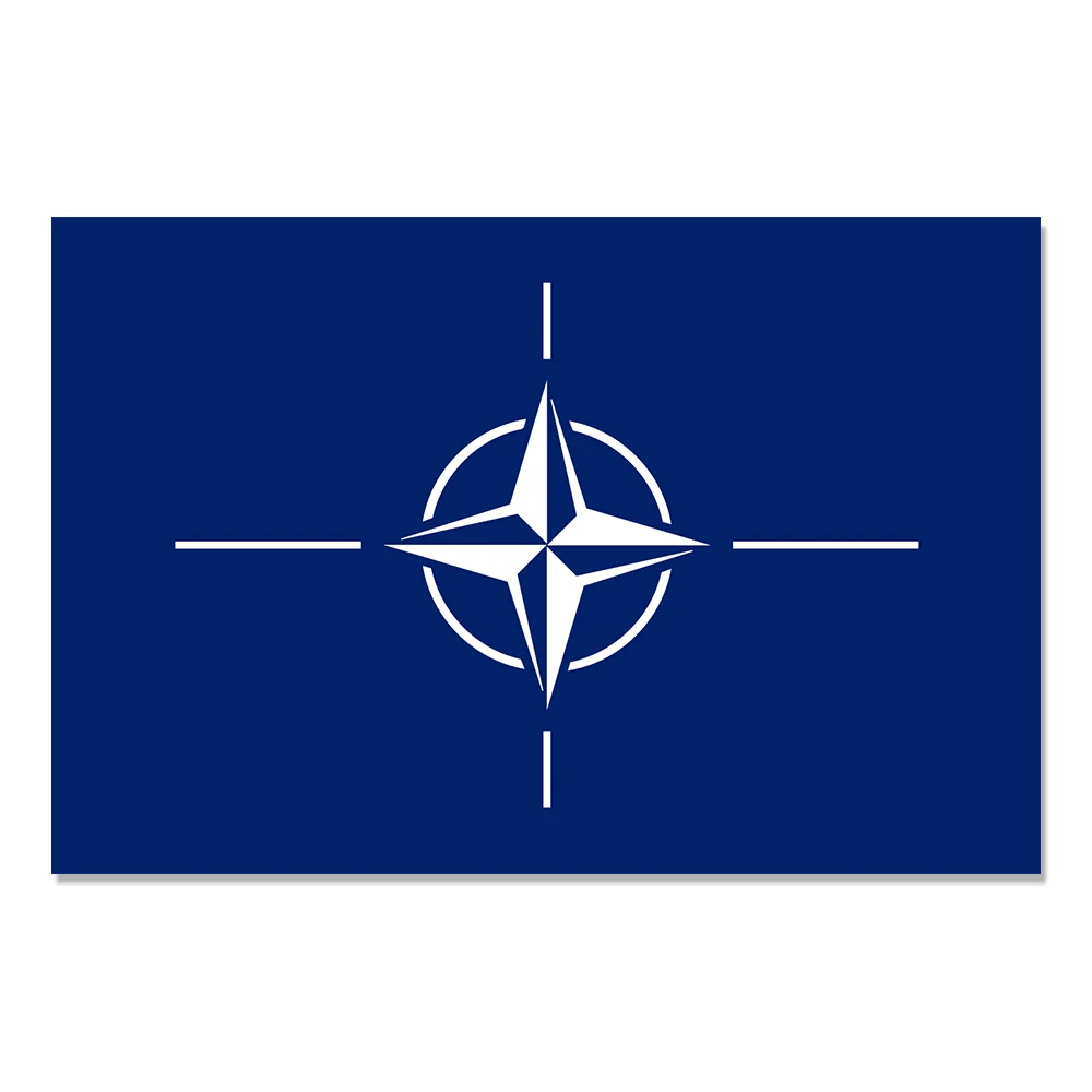 Флаг НАТО 3x5 футов баннер 100D 150x90 см полиэстер латунные прокладки индивидуальный