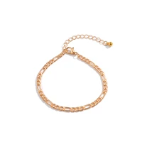 womens simple alloy curb cuban chain punk retro lock link bracelet color glamour luxury shiny fashion girl birthday jewelry
