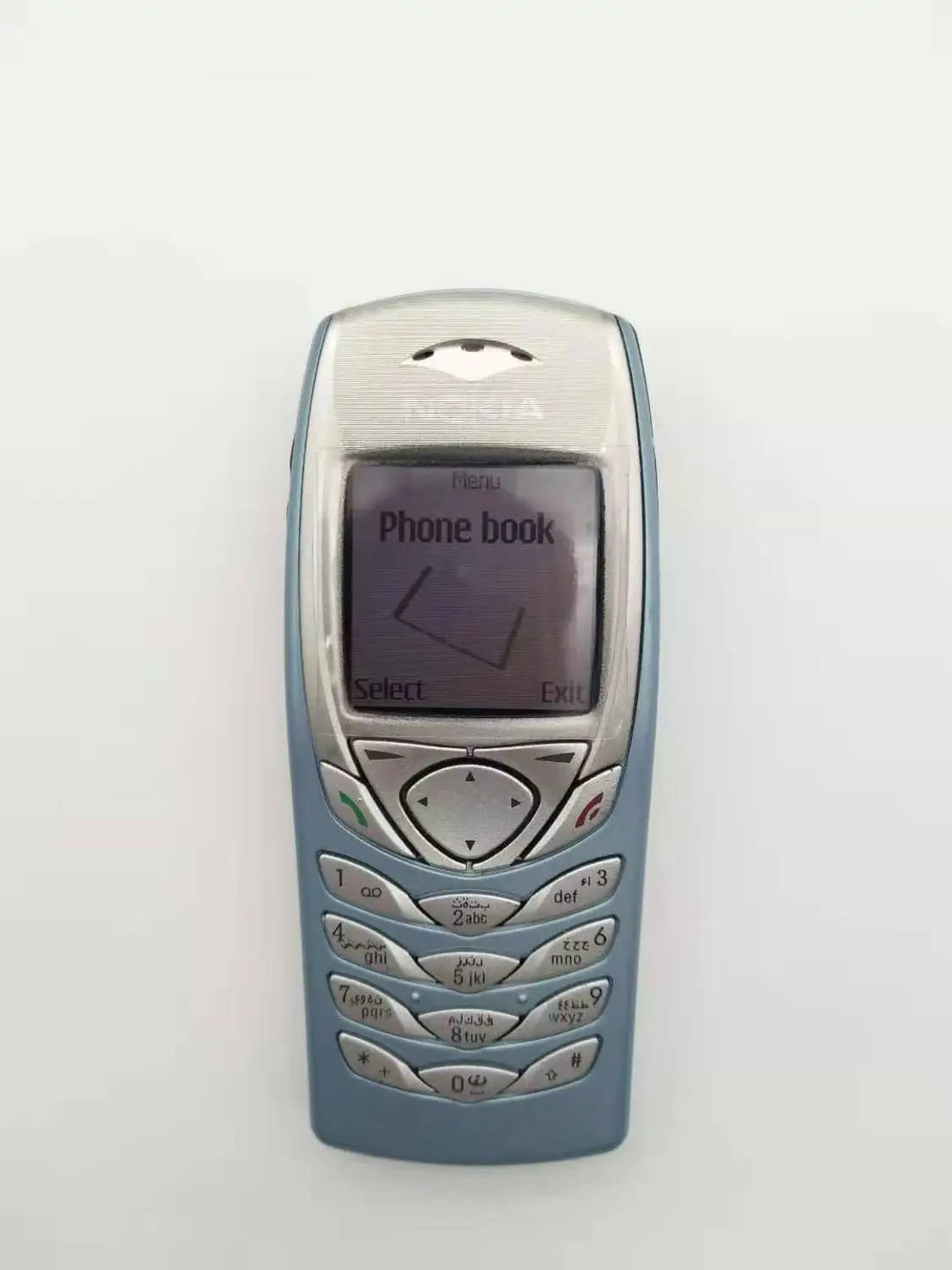 Разблокированный NOKIA 6100 дешевый GSM мобильный телефон Поддержка Многоязычный язык Восстановленный - Цвет: light blue
