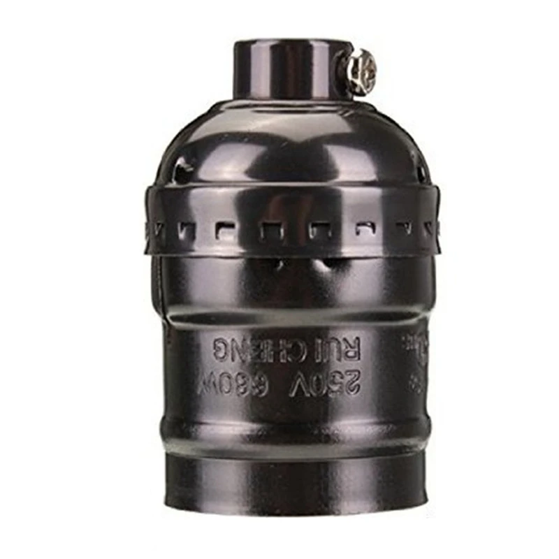 

HOT Vintage Lamp Light Base Socket Holder Adapter E27 Bulbs -Suitable For Bare Bulb Features No Wire No Switch,Pearl Blac