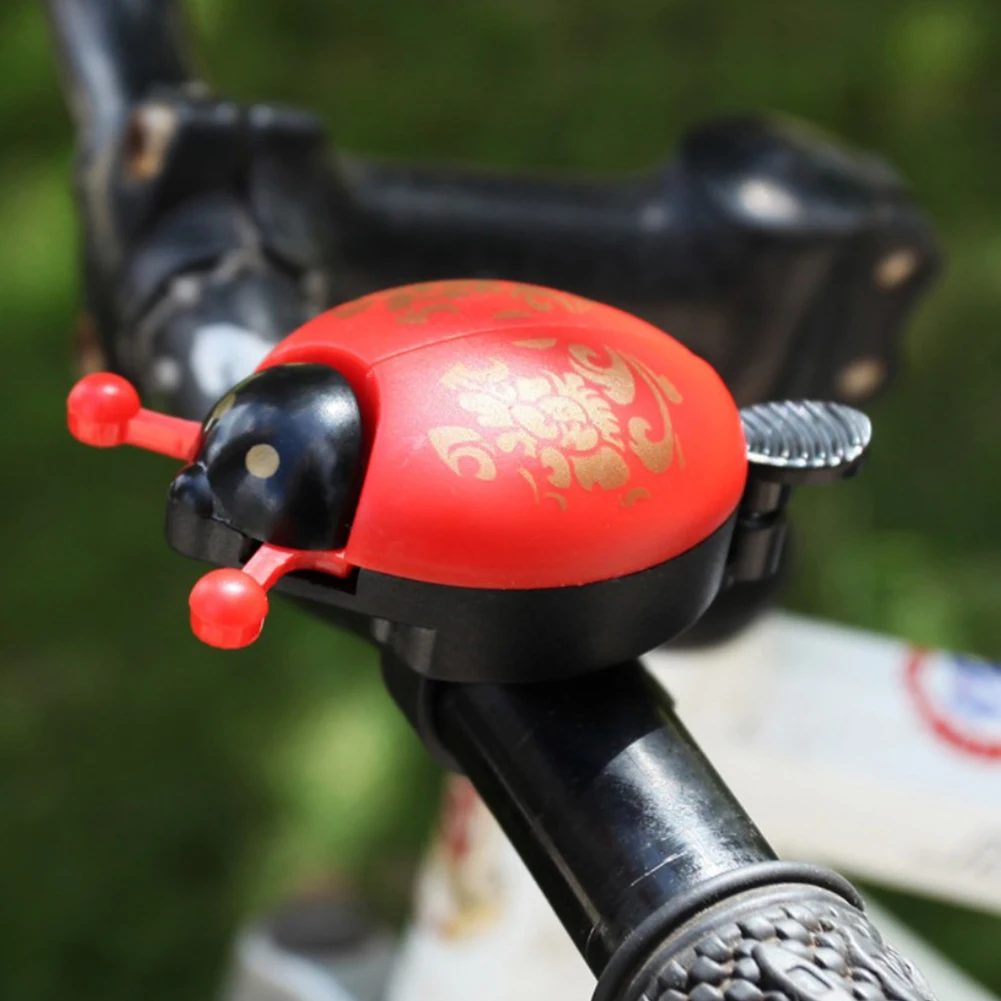 

Cycling Bell 90 dB Lovely ladybug Horn Rainproof MTB Bicycle Handlebar Silica Gel Shell Ring Bike Bell Bicycle Accessories