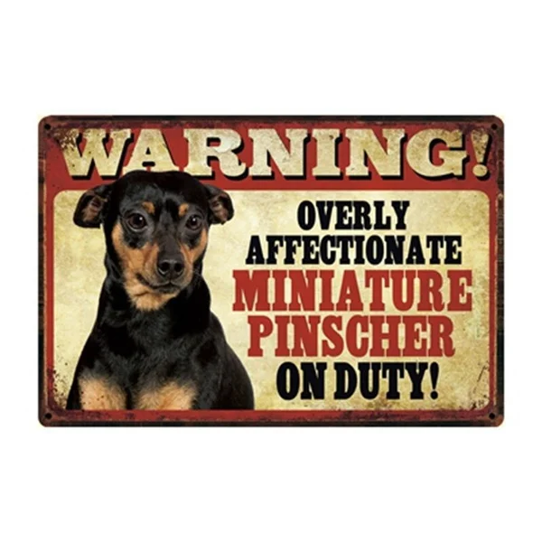 

Pets Shop Dog Warning Golden Labrador Metal Sign Tin Poster Home Decor Bar Wall Art Painting 20*30 CM 7.8x11.8inch