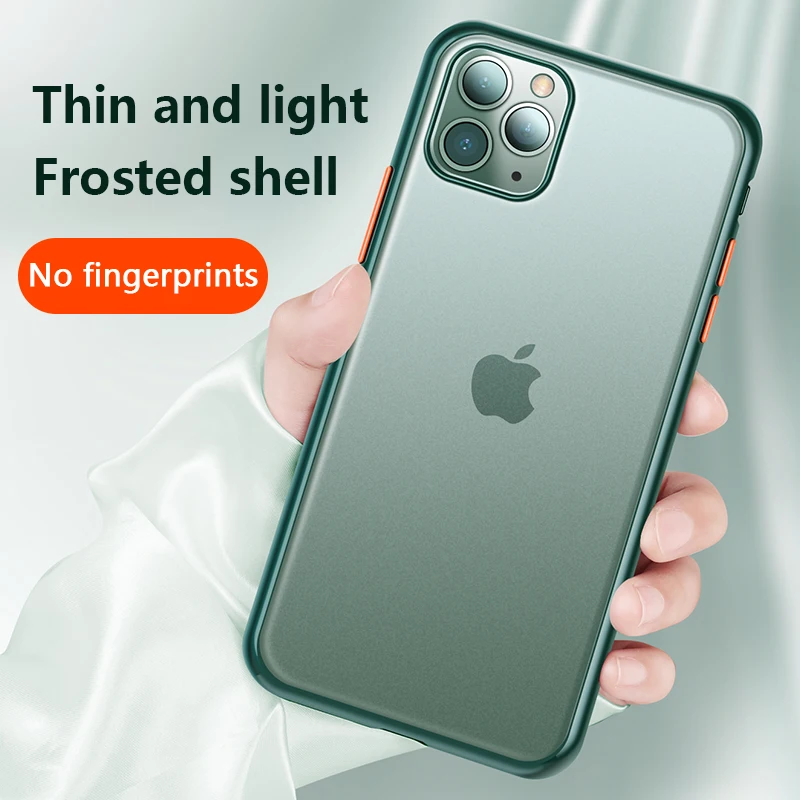 DataRoad Роскошные Матовые чехлы для телефонов iPhone 11 Pro Max полупрозрачная задняя