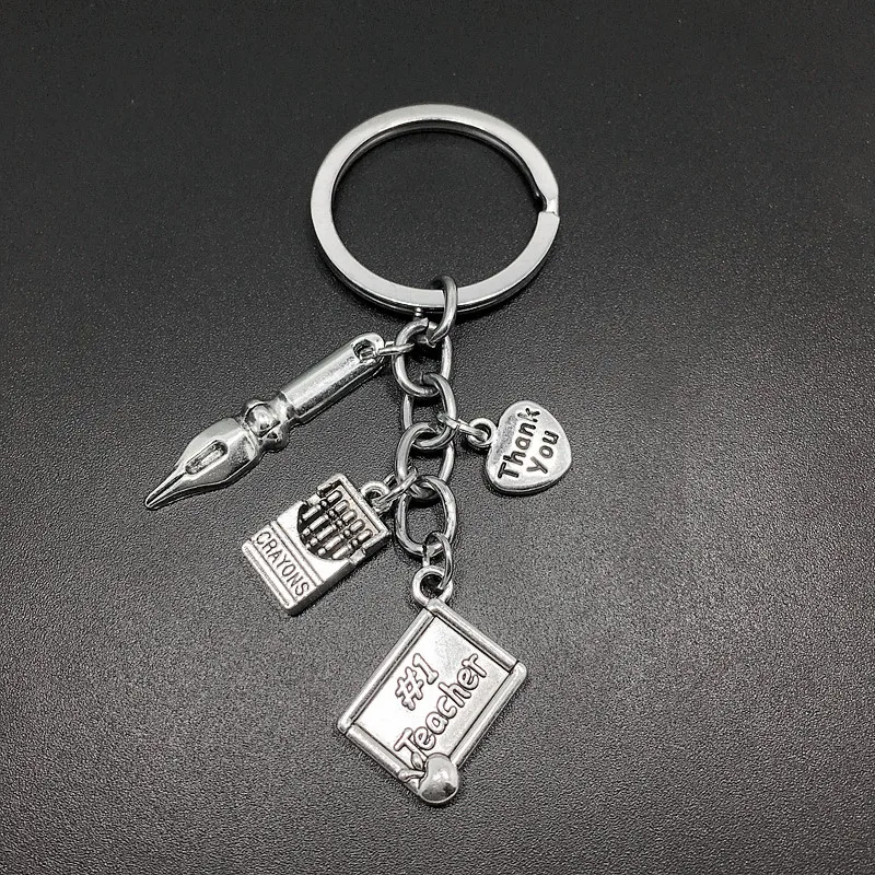 Брелоки для учителей милые Подвески в виде книжки с большим сердцем чтобы