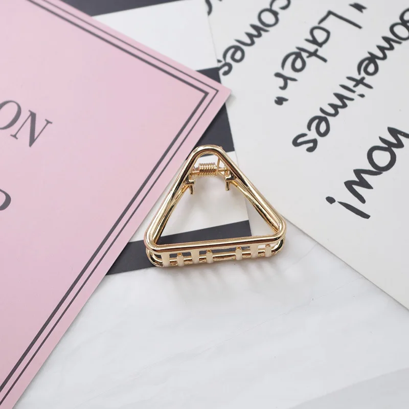 6 Новые модные женские золотые геометрические простые сплавные полые заколки для волос, заколка для волос, держатель для волос, винтажные аксессуары для волос - Цвет: 6