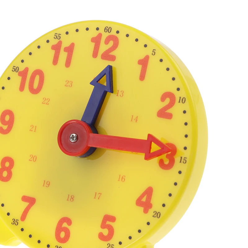 

1Pc Durable Montessori Student Learning Clock Time Teacher Gear Clock 4 Inch 12/24 Hour