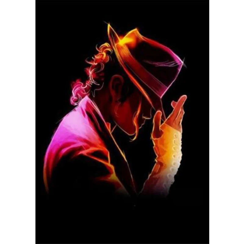 

Rhinestone Home Decor DIY Square Diamond painting Cartoon Movie star Michael Jackson 3D cross stitch pattern diamond embroidery