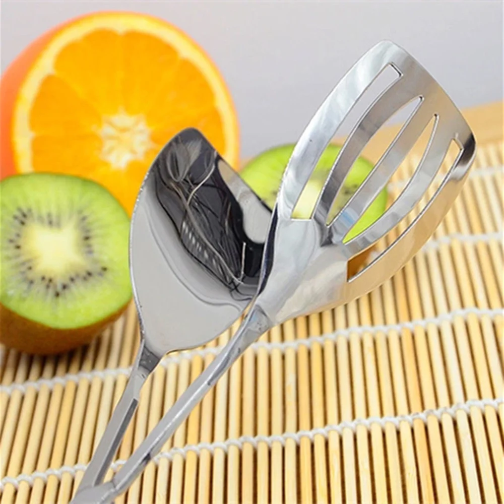 

1pc Stainless Steel Salad Scissor Tong Practical Spoon Fork Clip Bread Clip Food Tong for Home Kitchen Buffet