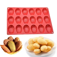 20 cavity diy cookies bakeware gadgets mini madeleine shell cake pan silicone chocolate mold baking mould utensils