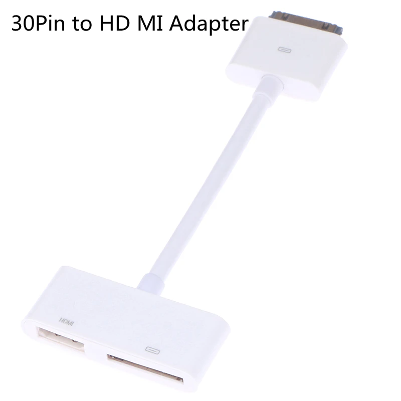

USB HD MI HDTV To Dock 30 Pin TV Adapter Converter Cable for IPad 1 2 3 for IPhone 4 4s USA Digital AV 30-Pin to HD MI Adapter