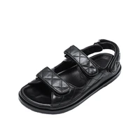 2021 summer new sandals women flat casual sports shoes apricot platform roman sandals brand design ladies beach shoes black