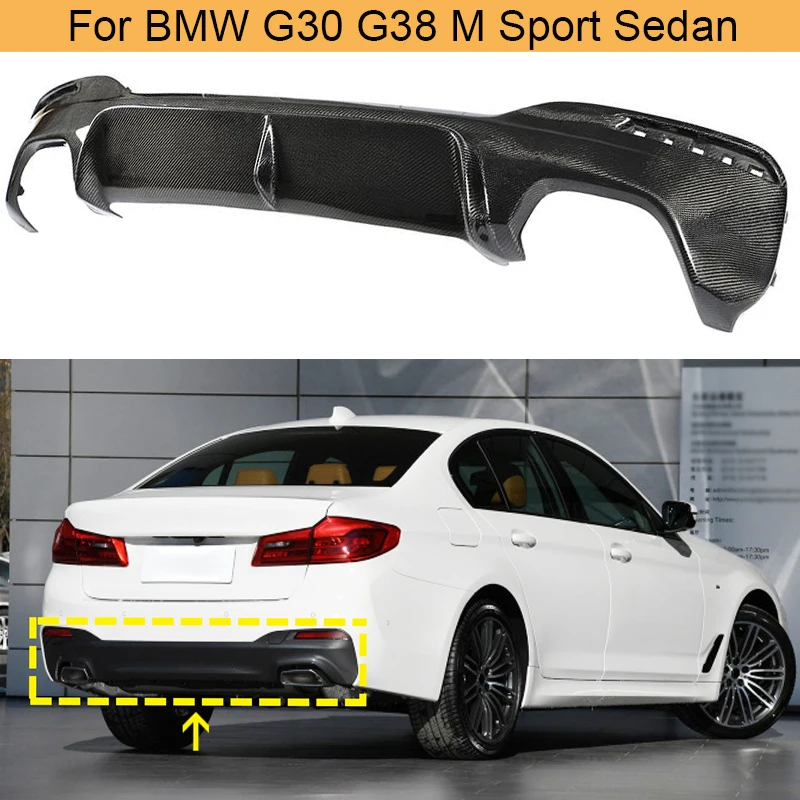Диффузор для заднего бампера из углеродного волокна спойлер BMW 5 серии G30 G38 540i M Sport