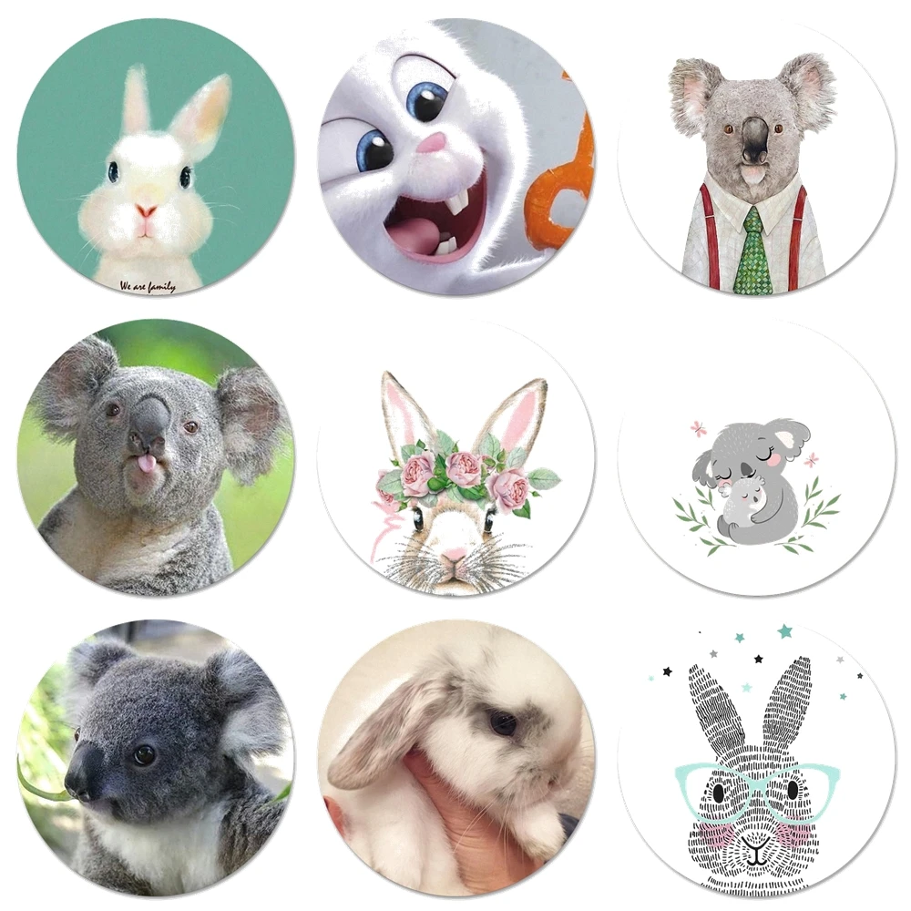 Милые животные мистер коала Пасхальный кролик значки металлические для