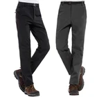 Мужские зимние Походные штаны, уличные флисовые теплые брюки с мягкой оболочкой, водонепроницаемые ветрозащитные Походные штаны для альпинизма, катания на лыжах, 5XL