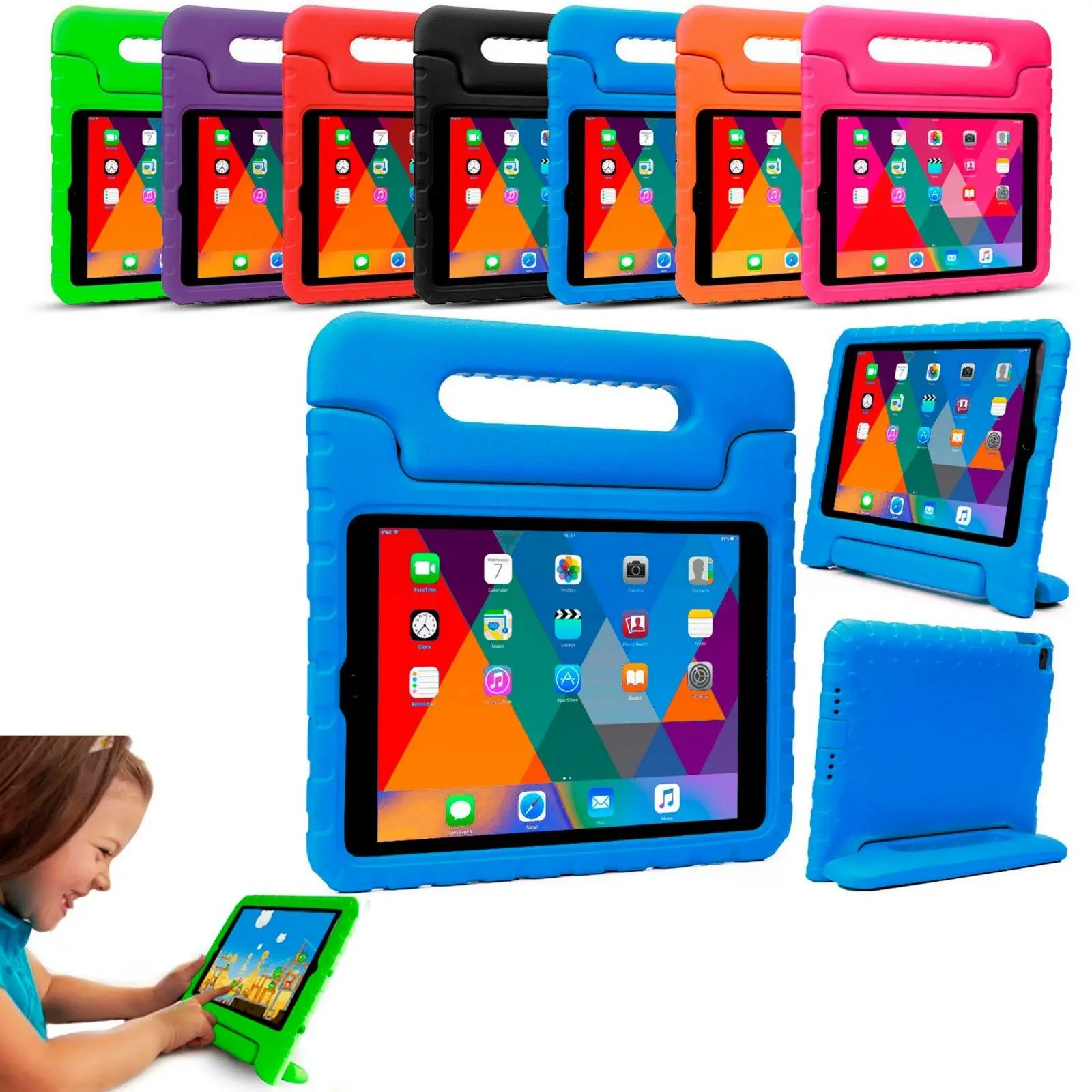 

Tough Kids Children Shockproof Heavy Duty EVA Foam Handle Tablet Case Cover For Apple ipad Pro 12.9"inch 2015/2017