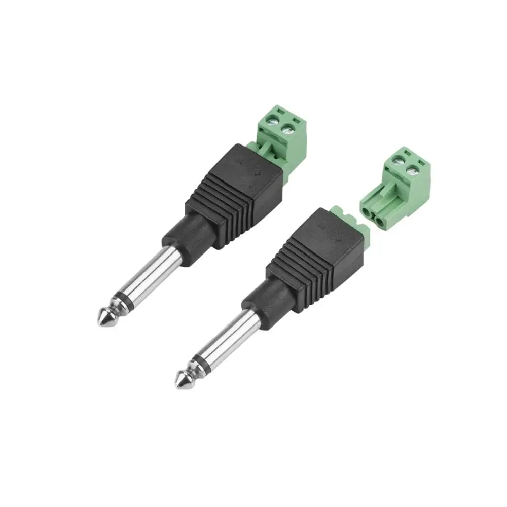 

4 шт 4x6,35 мм 1/4 дюйма Штекерная вилка Mono TS к AV винтовой видеотерминал AV адаптер никелированный разъем