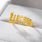Кольцо с именем на заказ, золотое, Платиновое кольцо для женщин, бижутерия, обручальное кольцо с буквами на заказ, кольца с инициалами