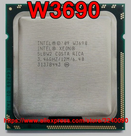 Оригинальный процессор Intel Xeon W3690 3 4 ГГц шесть ядер 12 м 130 Вт LGA 1366 бесплатная