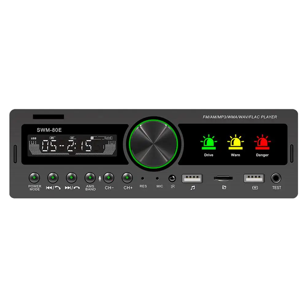 

12V 1 DIN Car Bluetooth MP3 Player Radio Voice Assist Drunk Test Machine SWM-80E FM Radio Stereo Audio Music