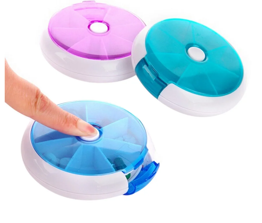 Вращающаяся коробка для таблеток дорожный органайзер хранения питательных