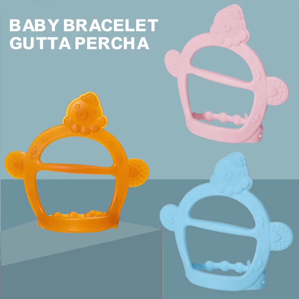 

Teething Toy Bracelet Toys for Baby Teething Chewing Biting Silicone Chew Toys Wearable for Infants Toddlers Baby Teething Toy