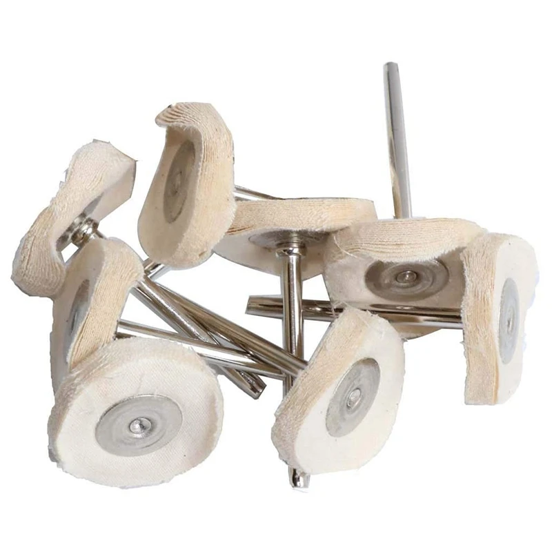 

50Pcs 1 Inch Polishing Buffing Wheel Set for Dremel 3Mm Shank for Rotary Tool Accessories Mini Brush Polishing Kit